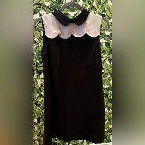 Cece black and white sleeveless work dress